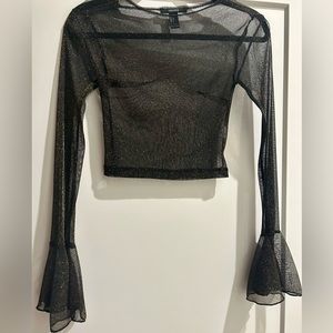 Forever 21 sheer glitter top